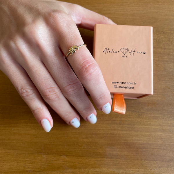 Fil Figürlü Yüzük