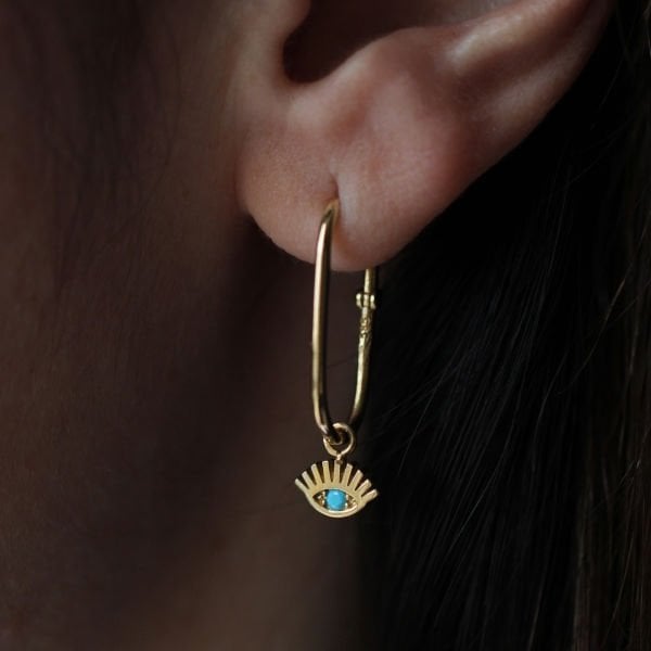 Lea Altın Tasarım Küpe