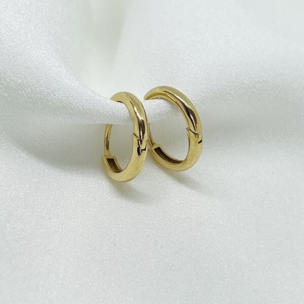 Kalın Mini Altın Halka Küpe