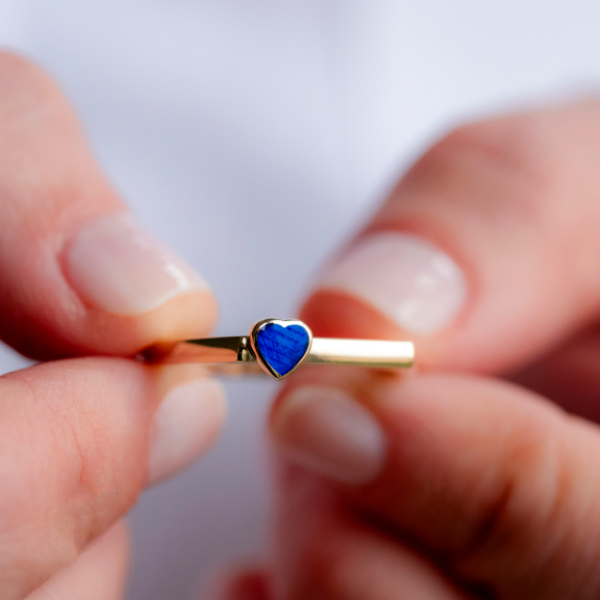 Lacivert Kalpli Yüzük