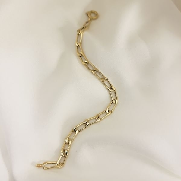 Kalın Ataç Zincir Altın Bileklik