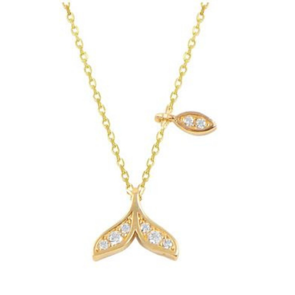 Mermaid Altın Tasarım Kolye