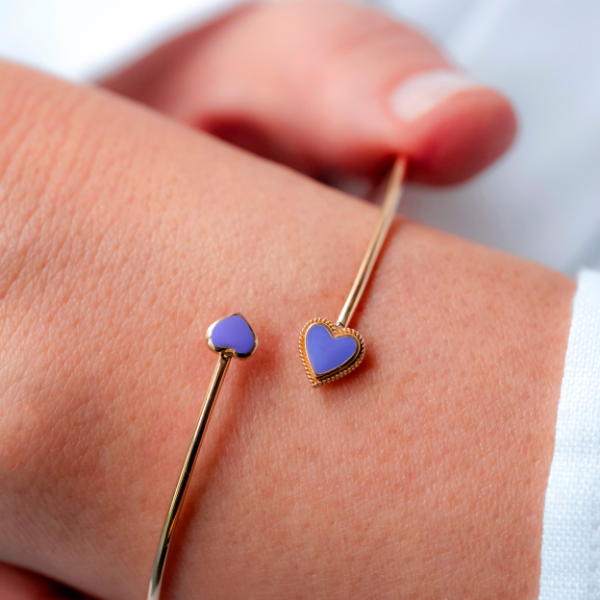 Lila Kalpli Kelepçe Bileklik