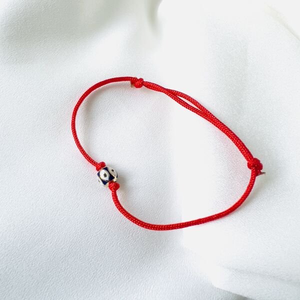 Top Nazarlıklı Altın İp Bileklik