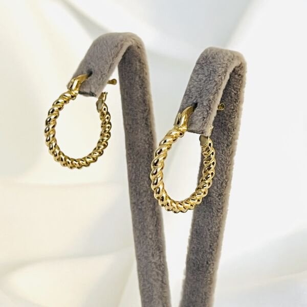 Burgu Altın Halka Küpe