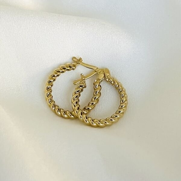 Burgu Altın Halka Küpe