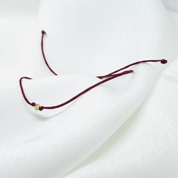 Kalemli Küçük Top Altın İp Bileklik