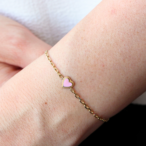 Pembe Kalpli Bileklik