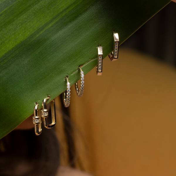 Bernard Altın Tasarım Küpe