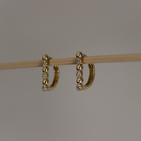 Vera Altın Tasarım Küpe