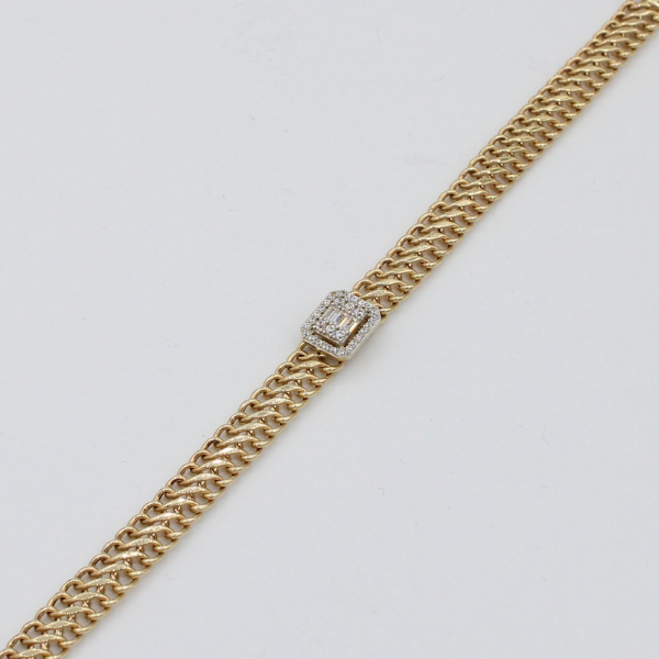 Taşlı Viyana Zincir Bileklik