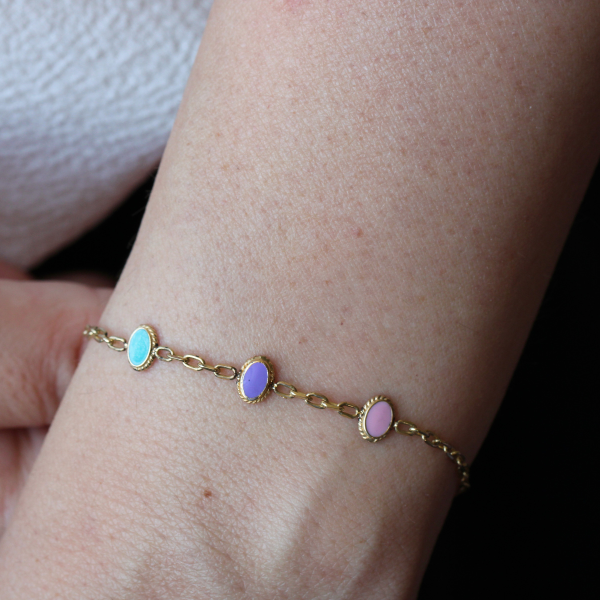 3 Renk Mineli Bileklik