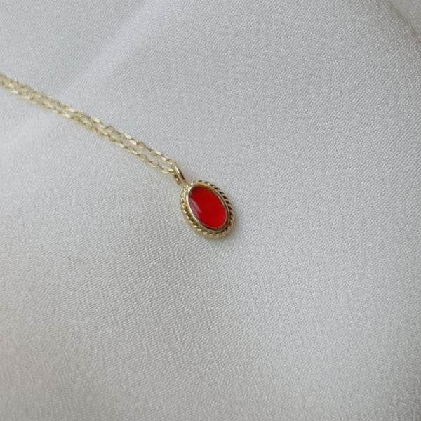 Narçiçeği Vintage Altın Kolye