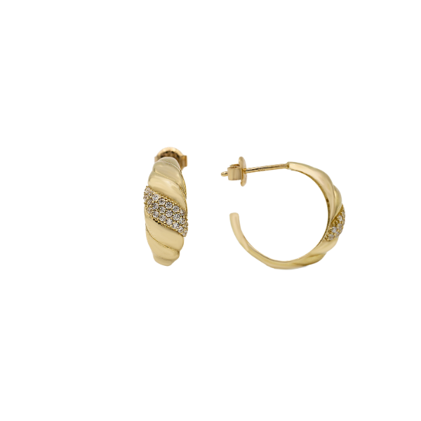 Taşlı Sırma Küpe