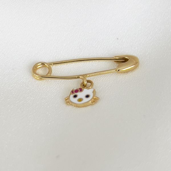 Bebek İğne Beyaz Kedili