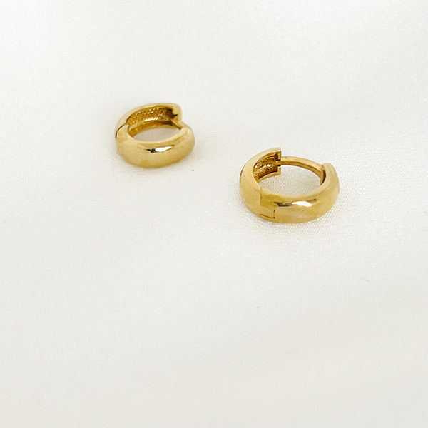 Mini Kalın Altın Halka Küpe