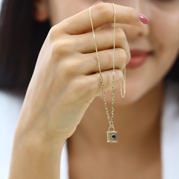 Kilit Altın Tasarım Kolye