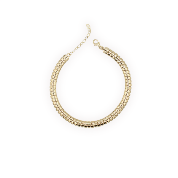 Bombeli Balık Sırtı Zincir Altın Bileklik